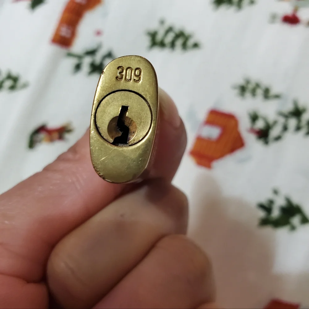 Louis Vuitton Authentic Vintage Gold Brass Padlock And Key